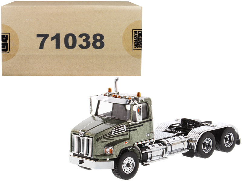 Western Star 4700 SB Tandem Day Cab Tractor Metallic Olive Green 1/50 Diecast Model by Diecast Masters free shipping USA