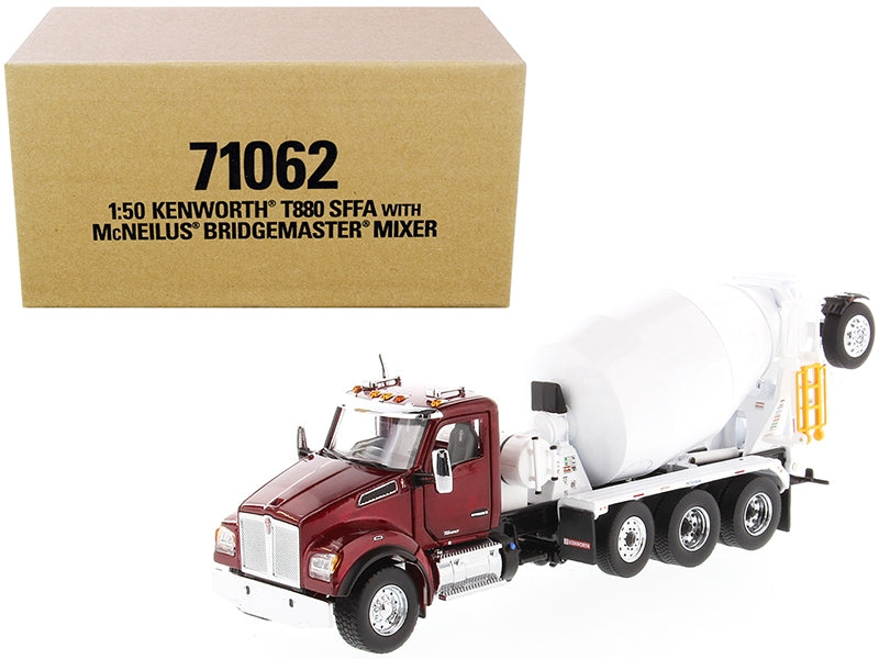 Kenworth T880 SFFA with McNeilus Bridgemaster Mixer Truck Radiant - Premium Kenworth Models from Diecast Masters - Just $92.62! Shop now at Rapidvehicles