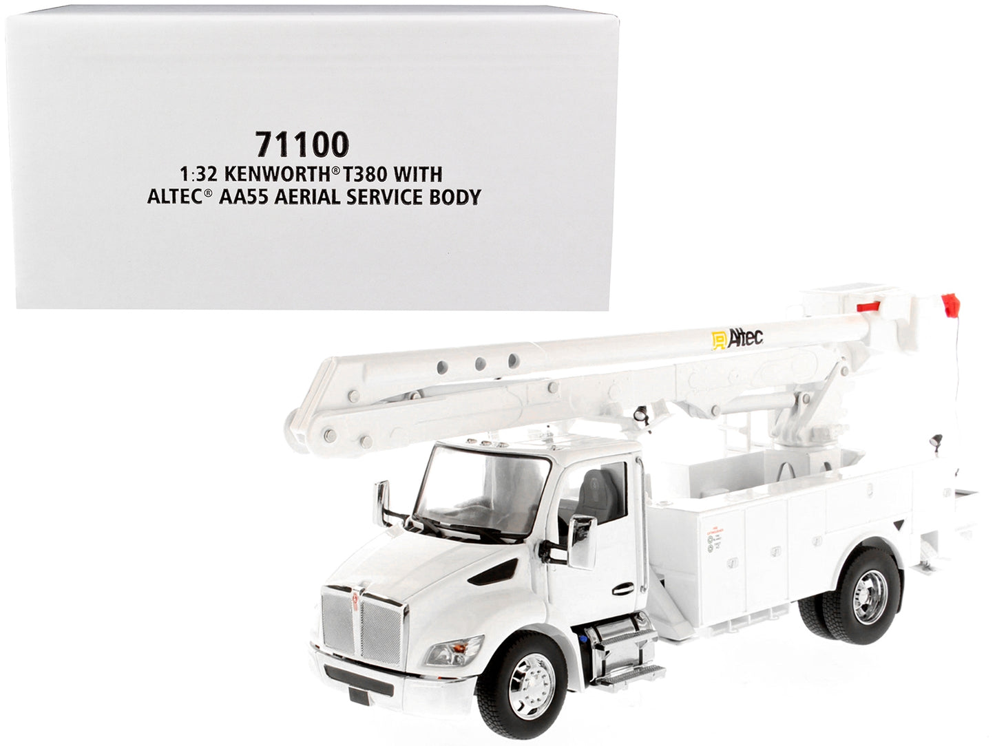 Kenworth T380 with Altec AA55 Aerial Service Truck White - Premium Kenworth Models from Diecast Masters - Just $182.69! Shop now at Rapidvehicles