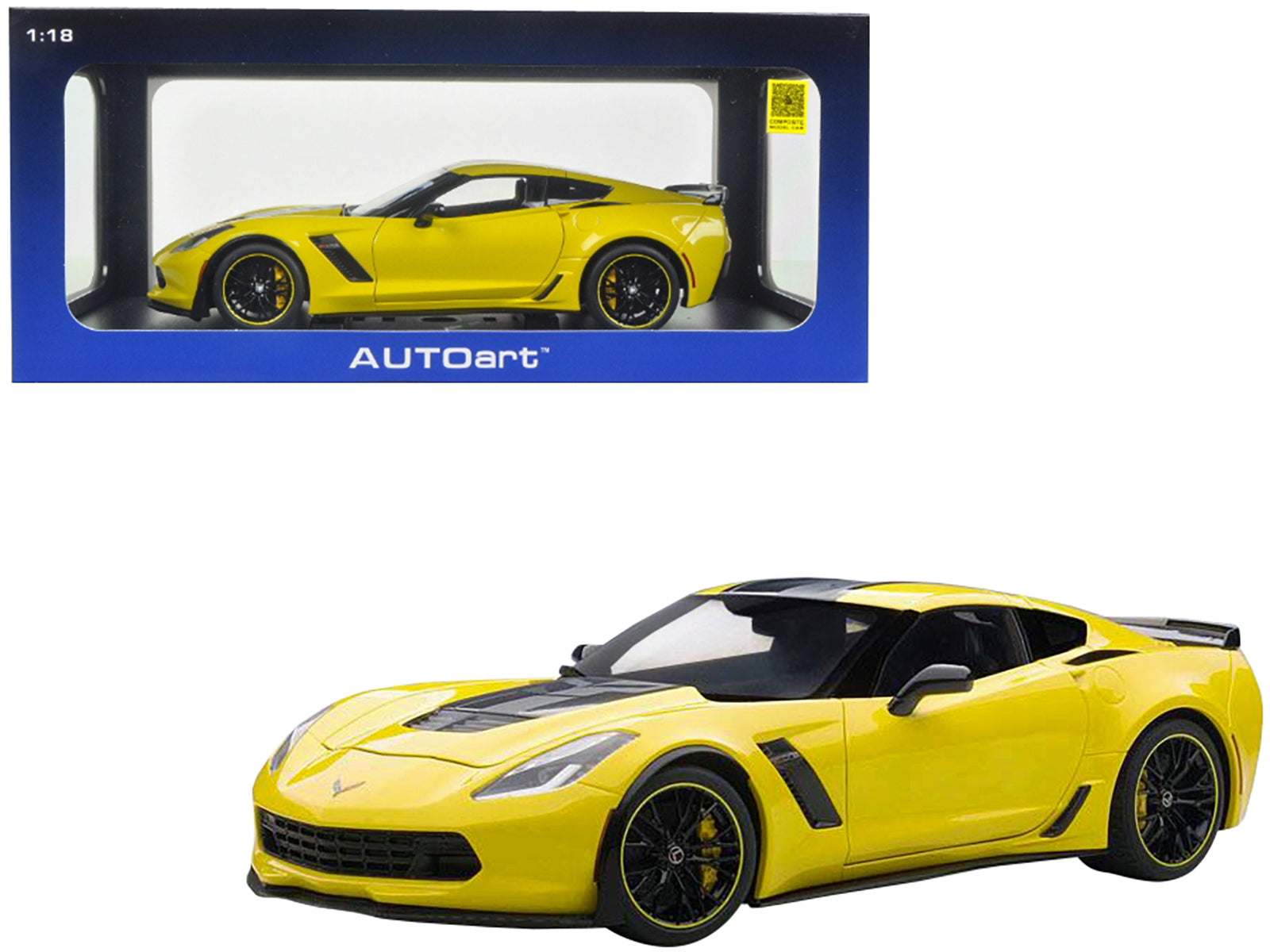 2016 Chevrolet Corvette C7 Z06 C7R Edition Corvette Racing Yellow 1/18 Model Car by Autoart - Premium Corvette Models from Autoart - Just $233.70! Shop now at Rapidvehicles