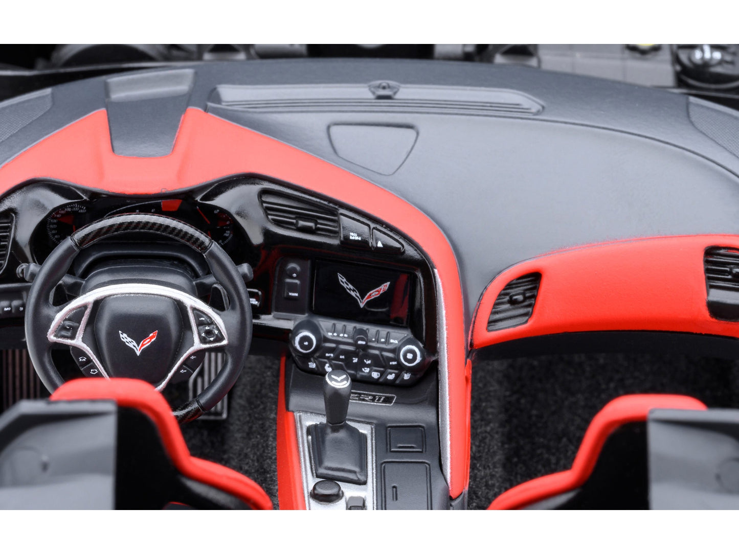 2019 Chevrolet Corvette C7 ZR1 Black with Carbon Top 1/18 Model