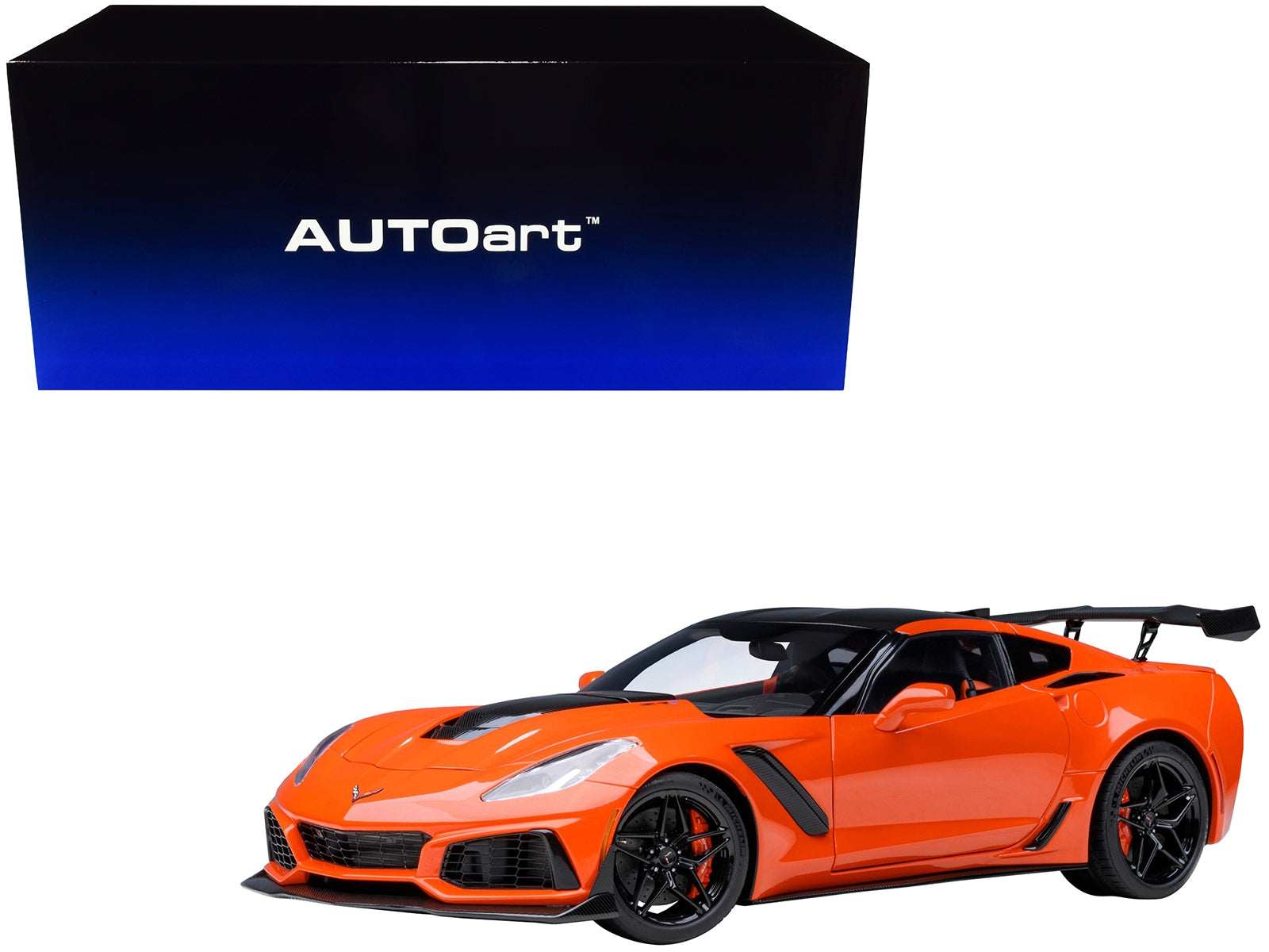 2019 Chevrolet Corvette C7 ZR1 Sebring Orange Tintcoat with Carbon Top 1/18 Model Car by Autoart - Premium Corvette Models from Autoart - Just $284.45! Shop now at Rapidvehicles