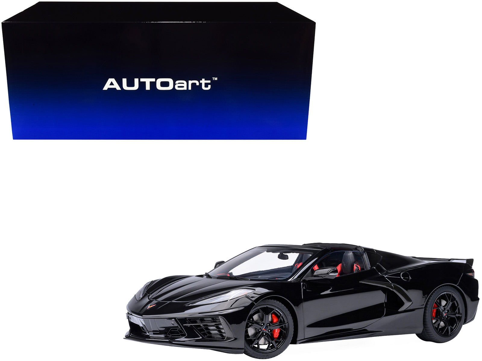 2020 Chevrolet Corvette C8 Stingray Black 1/18 Model Car by Autoart free shipping USA