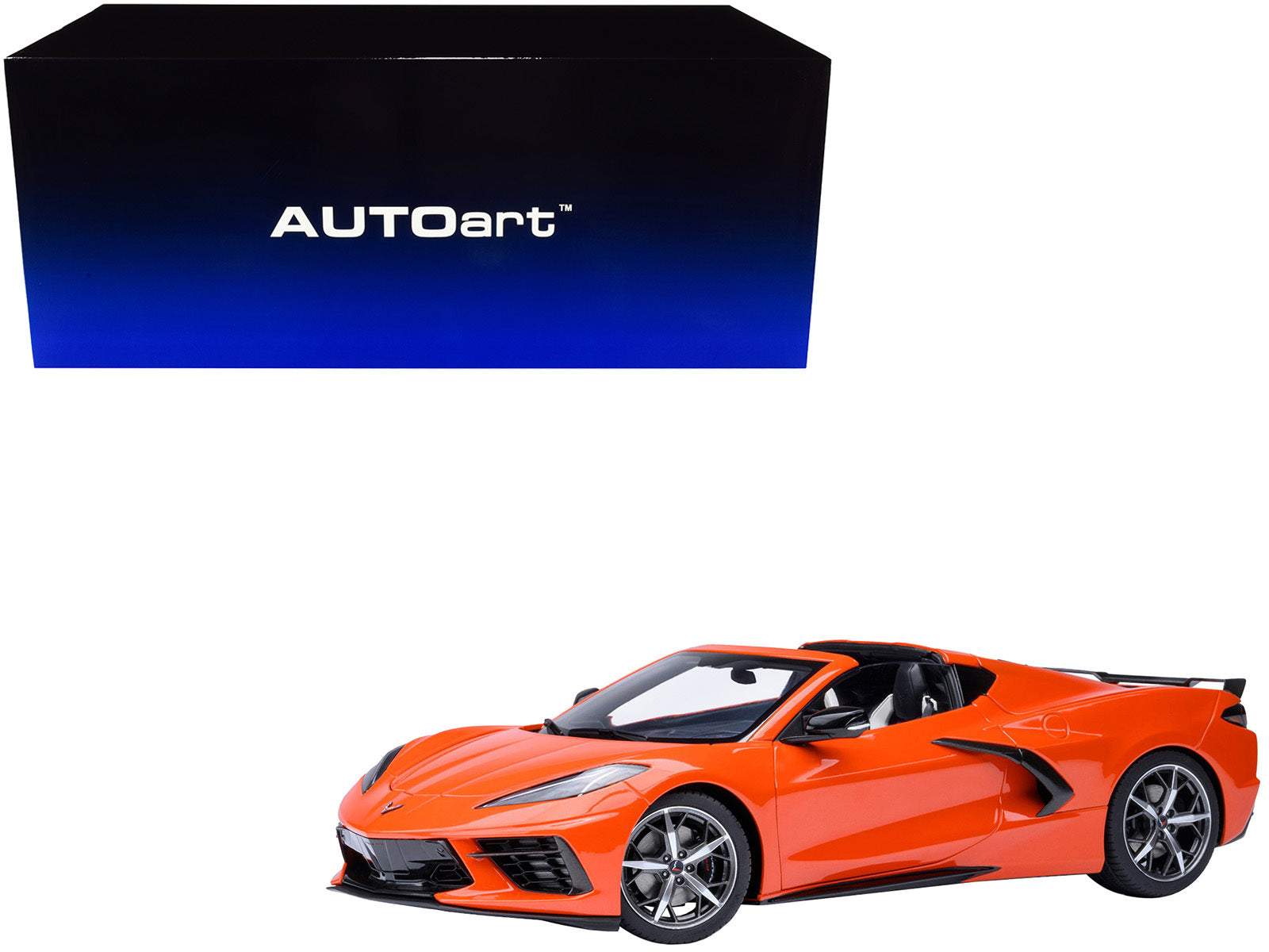 2020 Chevrolet Corvette C8 Stingray Sebring Orange 1/18 Model Car by Autoart