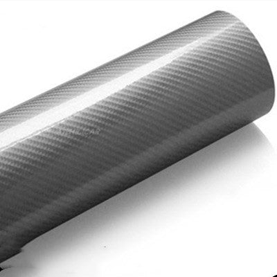 Color: Silver, Size: 152X30CM - Glossy 3D carbon fiber veneer - Premium Car Stickers from Rapidvehicles - Just $32.99! Shop now at Rapidvehicles