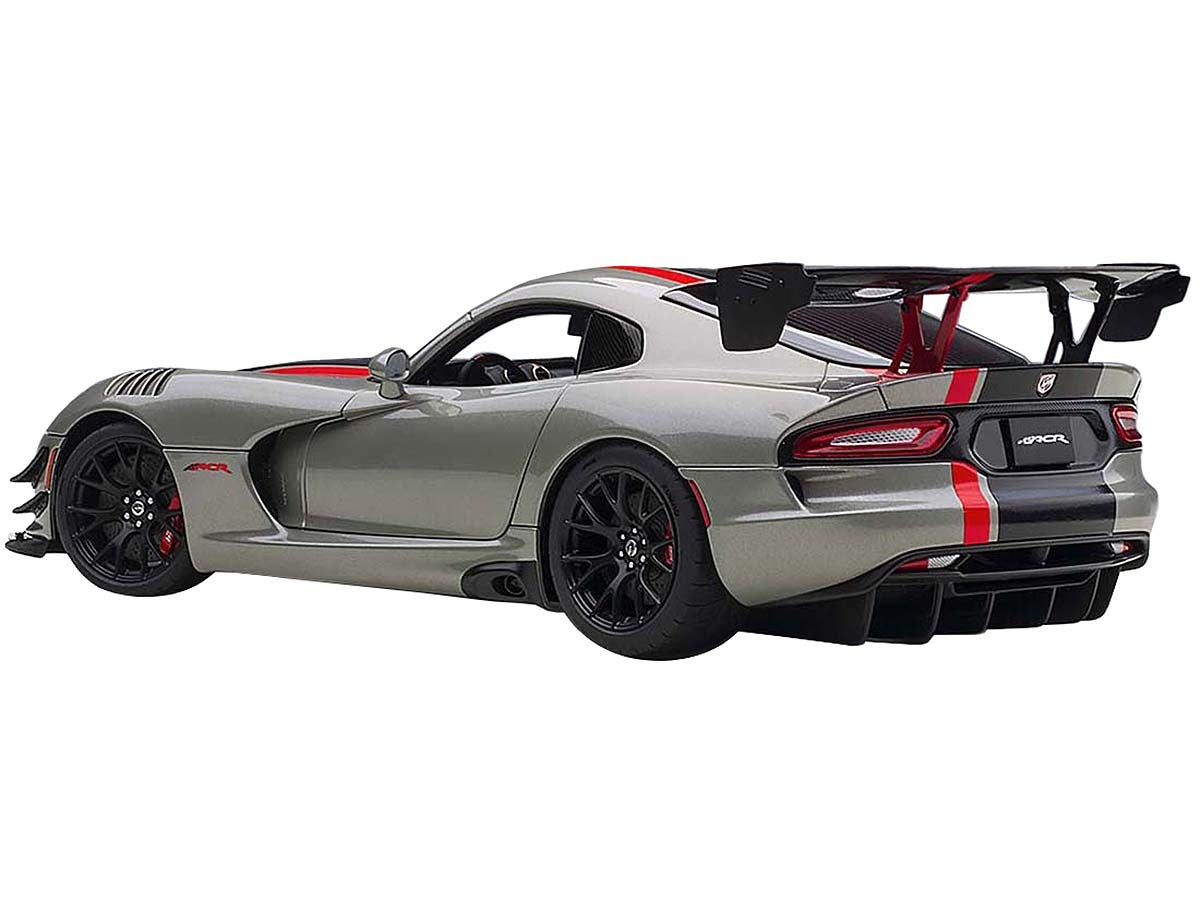 2017 Dodge Viper ACR Billet Silver Metallic with Black and Red Stripes 1/18 Model Car by Autoart - Premium Dodge Models from Autoart - Just $250.99! Shop now at Rapidvehicles