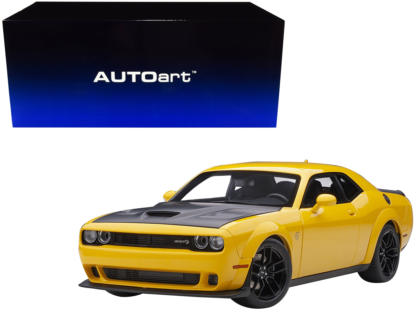 Dodge Challenger SRT Hellcat Widebody Yellow Jacket with Satin Black Hood 1/18 Model Car by Autoart - Premium Dodge Models from Autoart - Just $285.99! Shop now at Rapidvehicles