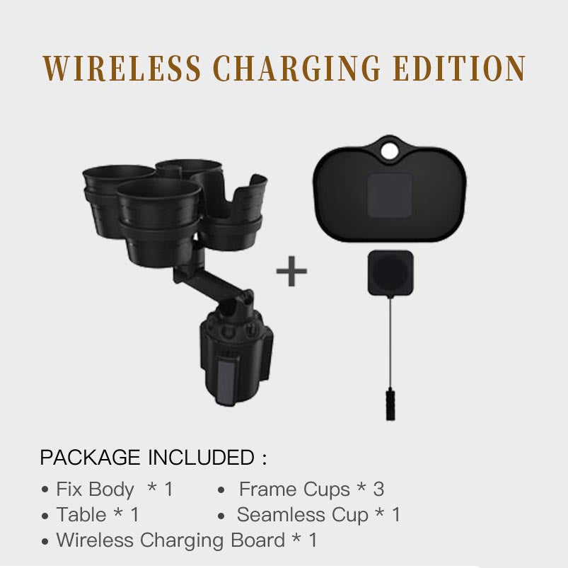 Color: Black, style: Wireless charging-USB, Electrical outlet:  - - Premium Interior Parts from Rapidvehicles - Just $41.99! Shop now at Rapidvehicles