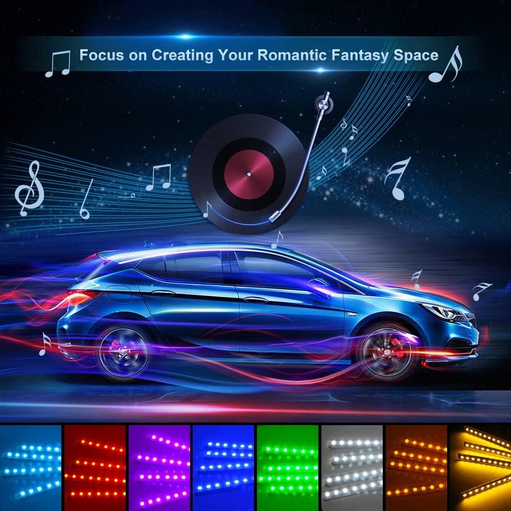 RGB Car LED Light Strips, Sound Activated with Remote Control, 48 - Premium Tech Accessories from Silver Atlas - Just $14.99! Shop now at Rapidvehicles