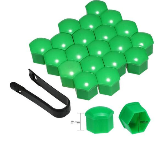 Size: 19mm, Color: Green - car tire screw cap wheel decorative - Premium Other Exterior Accessories from Rapidvehicles - Just $11.99! Shop now at Rapidvehicles