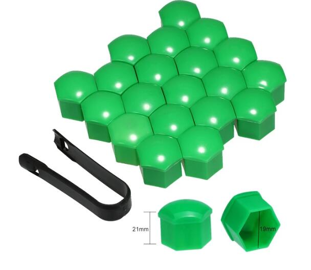 Size: 19mm, Color: Green - car tire screw cap wheel decorative - Premium Other Exterior Accessories from Rapidvehicles - Just $9.99! Shop now at Rapidvehicles