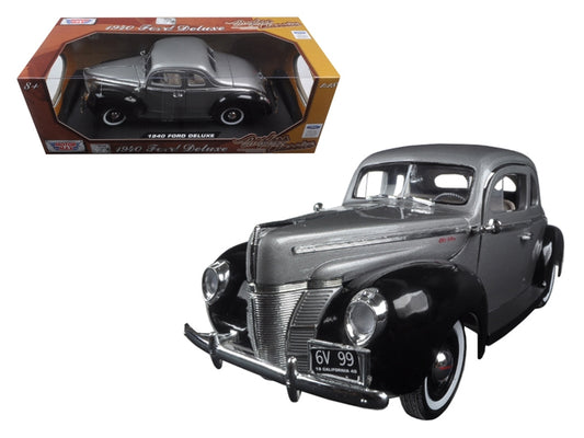 1940 Ford Deluxe Grey with Black "Timeless Classics" 1/18 Diecast - Premium Ford Models from Motormax - Just $80.09! Shop now at Rapidvehicles