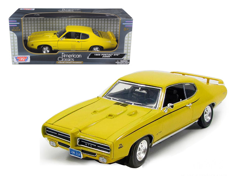 1969 Pontiac GTO Judge Yellow 1/18 Diecast Model Car by Motormax - Premium physical from Rapidvehicles - Just $74.99! Shop now at Rapidvehicles