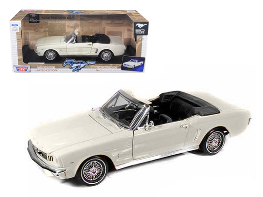 1964 1/2 Ford Mustang Convertible Cream 1/18 Diecast Car Model by - Premium Mustang Models from Motormax - Just $65.75! Shop now at Rapidvehicles