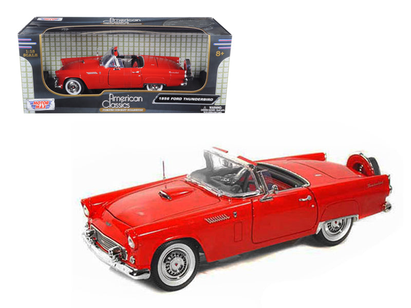 1956 Ford Thunderbird Red 1/18 Diecast Model Car by Motormax free shipping USA