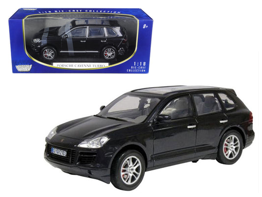 2008 Porsche Cayenne Turbo Metallic Black 1/18 Diecast Model Car by Motormax free shipping USA