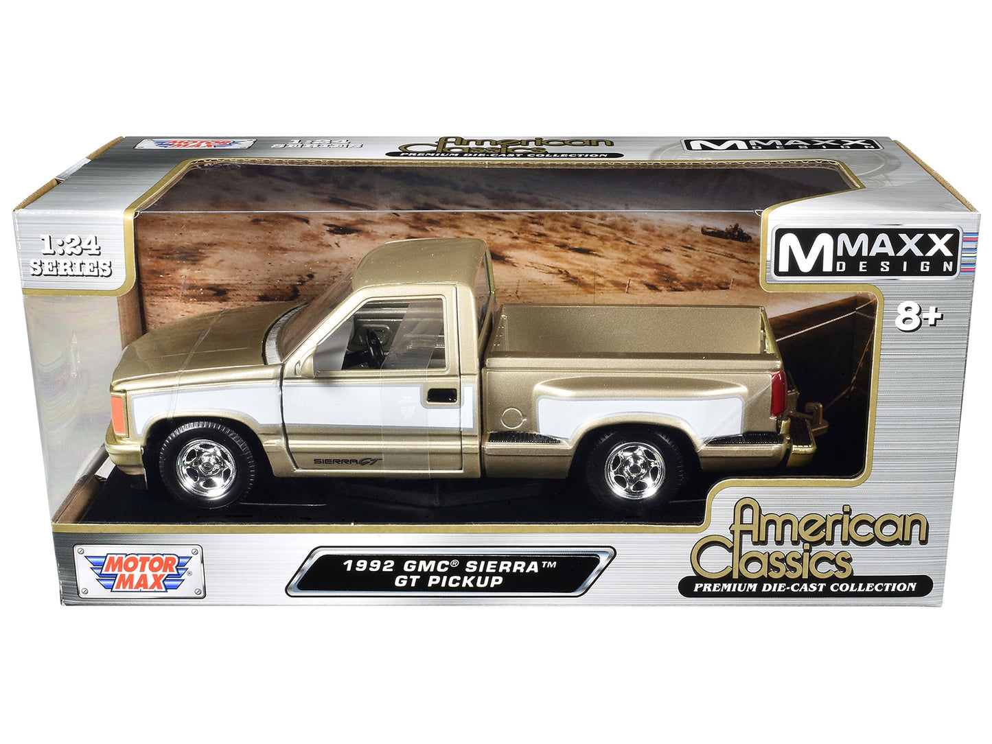 1992 GMC Sierra GT Pickup Truck Gold Metallic with White Sides - Premium GMC Models from Motormax - Just $61.19! Shop now at Rapidvehicles