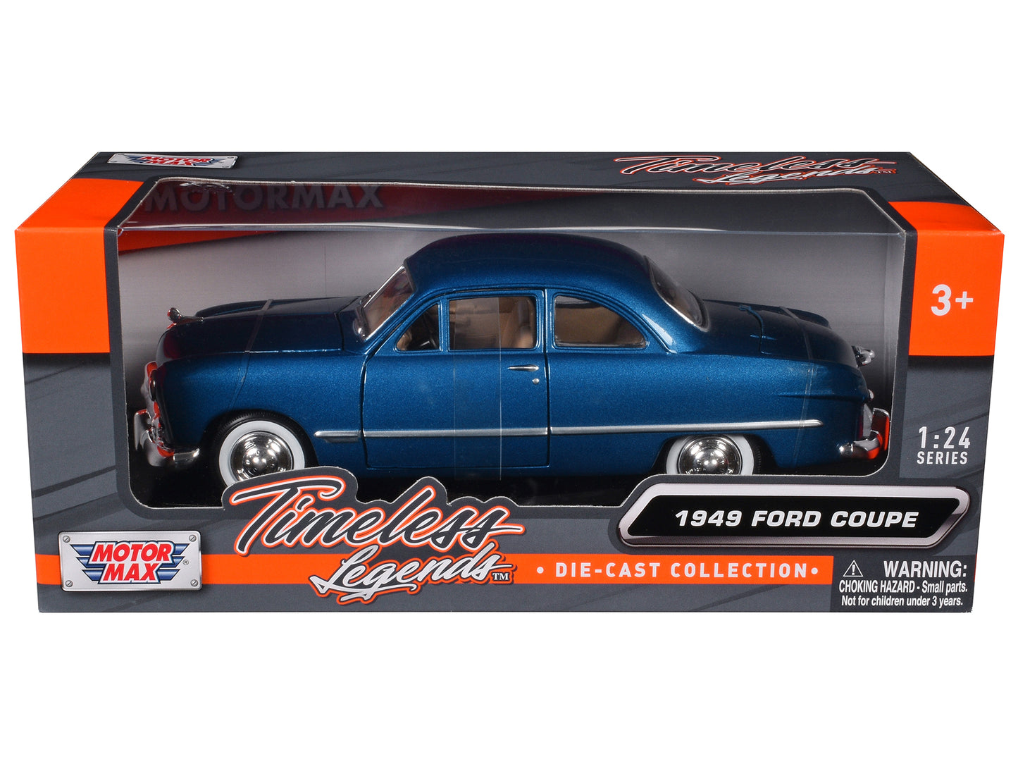 1949 Ford Coupe Blue 1/24 Diecast Model Car by Motormax
