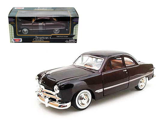 1949 Ford Coupe Burgundy 1/24 Diecast Model Car by Motormax - Premium Ford Models from Motormax - Just $59.39! Shop now at Rapidvehicles