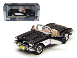 1959 Chevrolet Corvette Black 1/24 Diecast Model Car by Motormax - Premium Corvette Models from Motormax - Just $54.76! Shop now at Rapidvehicles