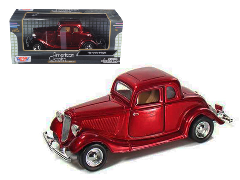 1934 Ford Coupe Red 1/24 Diecast Model Car by Motormax - Premium physical from Rapidvehicles - Just $50.99! Shop now at Rapidvehicles