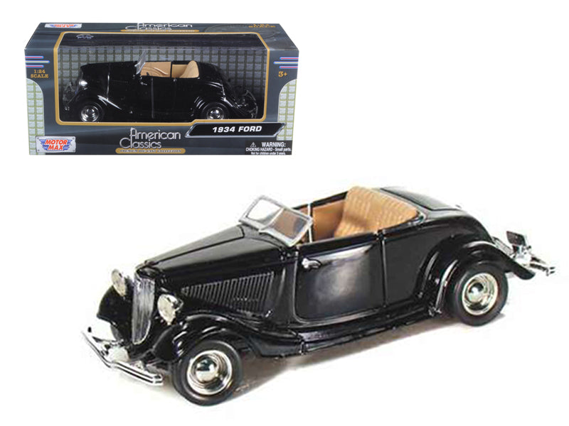 1934 Ford Coupe Convertible Black 1/24 Diecast Model Car by Motormax - Premium physical from Rapidvehicles - Just $50.99! Shop now at Rapidvehicles