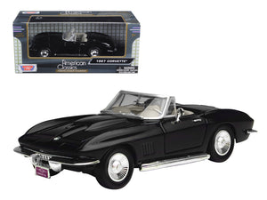 1967 Chevrolet Corvette Convertible Black 1/24 Diecast Model Car by Motormax - Premium physical from Rapidvehicles - Just $50.99! Shop now at Rapidvehicles