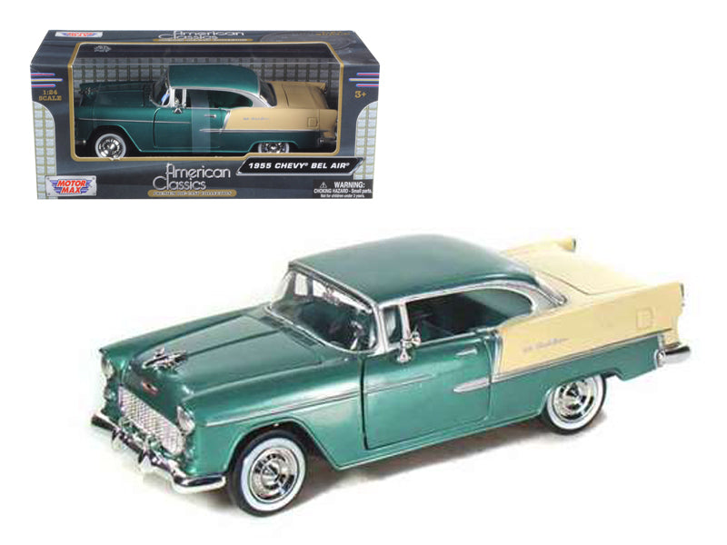 1955 Chevrolet Bel Air Green 1/24 Diecast Model Car by Motormax - Premium physical from Rapidvehicles - Just $50.99! Shop now at Rapidvehicles