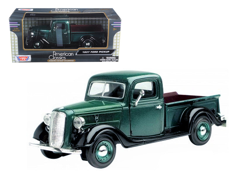 1937 Ford Pickup Truck Green and Black 1/24 Diecast Model Car by Motormax - Premium physical from Rapidvehicles - Just $50.99! Shop now at Rapidvehicles