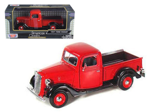 1937 Ford Pickup Truck Red and Black 1/24 Diecast Model Car by Motormax - Premium Pickup Trucks Models from Motormax - Just $43.99! Shop now at Rapidvehicles