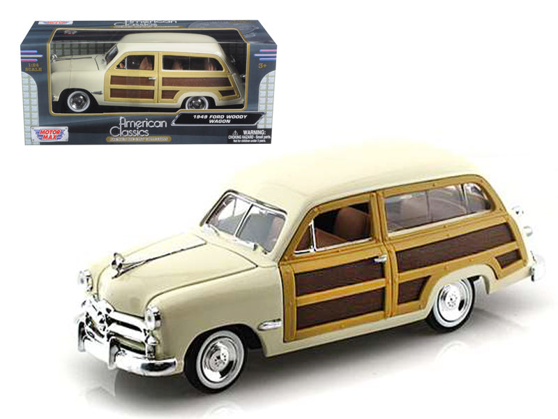 1949 Ford Woody Wagon Beige 1/24 Diecast Model Car by Motormax - Premium physical from Rapidvehicles - Just $50.99! Shop now at Rapidvehicles