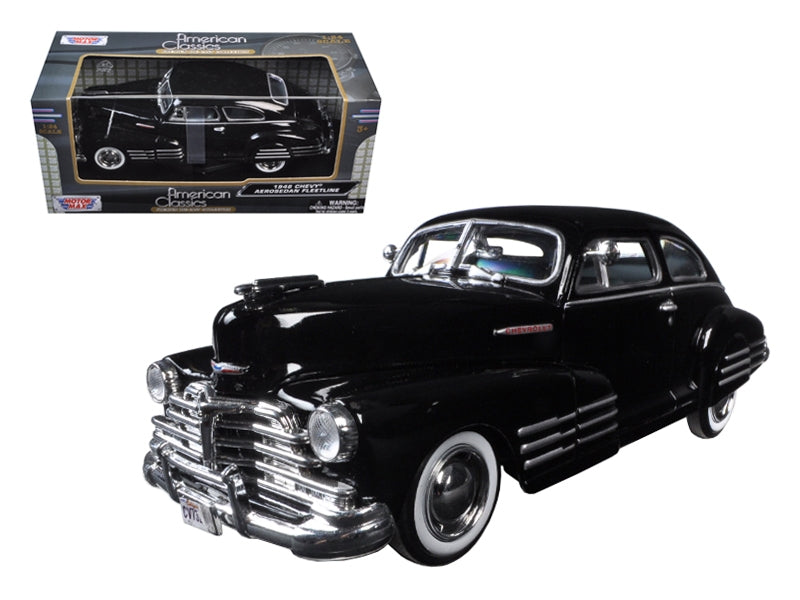 1948 Chevrolet Aerosedan Fleetline Black 1/24 Diecast Model Car - Premium Chevrolet Models from Motormax - Just $49.28! Shop now at Rapidvehicles