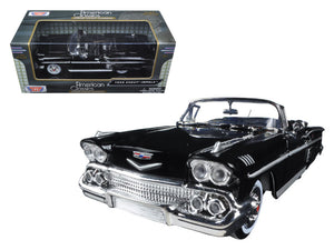 1958 Chevrolet Impala Convertible Black 1/24 Diecast Model Car by Motormax - Premium  from Motormax - Just $46.99! Shop now at Rapidvehicles