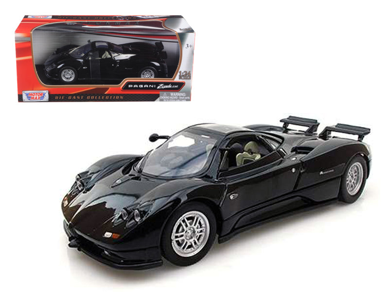 Pagani Zonda C12 Black 1/24 Diecast Car Model by Motormax free shipping USA