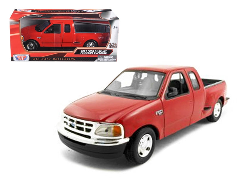 2001 Ford F-150 XLT Flareside Supercab Pickup Truck Red 1/24 - Premium Pickup Trucks Models from Motormax - Just $59.39! Shop now at Rapidvehicles