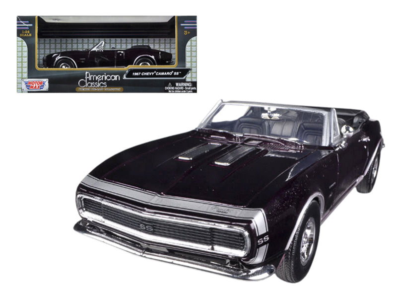 1967 Chevrolet Camaro SS Convertible Burgundy 1/24 Diecast Model Car by Motormax - Premium physical from Rapidvehicles - Just $50.99! Shop now at Rapidvehicles