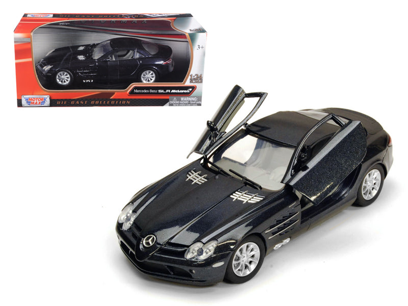Mercedes Mclaren SLR Metallic Black 1/24 Diecast Model Car by Motormax free shipping USA