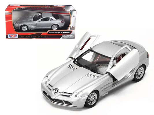 Mercedes McLaren SLR Silver 1/24 Diecast Model Car by Motormax - Premium Toys from Scarlet Sooty - Just $52.99! Shop now at Rapidvehicles