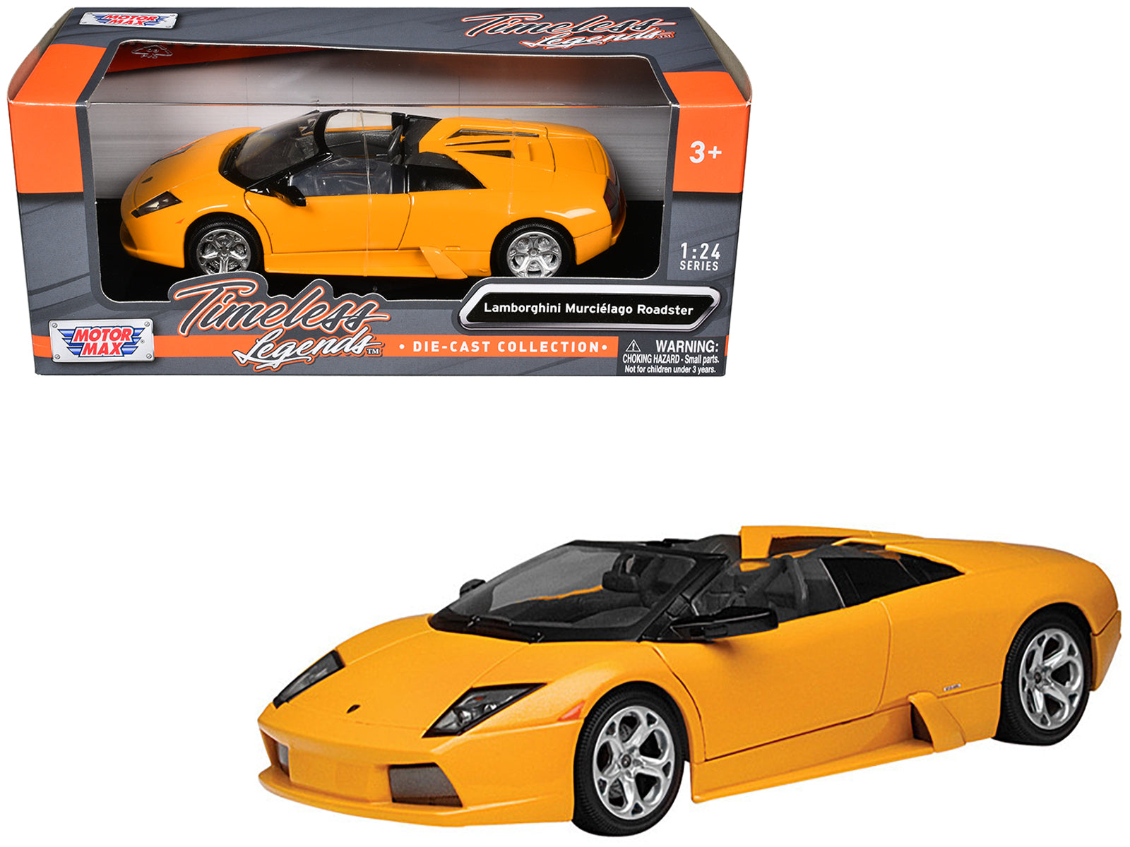 Lamborghini Murcielago Roadster Orange 1/24 Diecast Model Car by Motormax free shipping USA