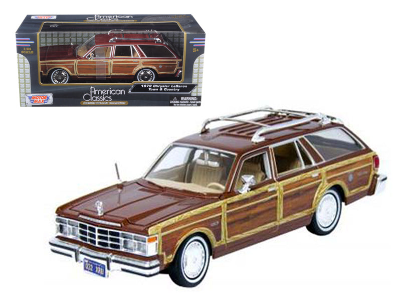 1979 Chrysler Lebaron Town and Country Burgundy 1/24 Diecast Model Car by Motormax - Premium physical from Rapidvehicles - Just $50.99! Shop now at Rapidvehicles