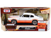 1974 Ford Maverick Grabber White with Orange Stripes "Forgotten Classics" Series 1/24 Diecast Model Car by Motormax - Premium Ford Models from Motormax - Just $54.76! Shop now at Rapidvehicles