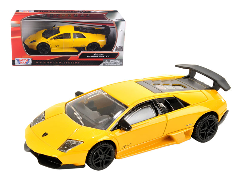 Lamborghini Murcielago LP 670 4 SV Yellow 1/24 Diecast Model Car by Motormax free shipping USA