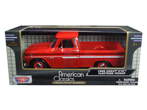 1966 Chevrolet C10 Fleetside Pickup Truck Red 1/24 Diecast Model Car by Motormax - Premium Pickup Trucks Models from Motormax - Just $54.76! Shop now at Rapidvehicles