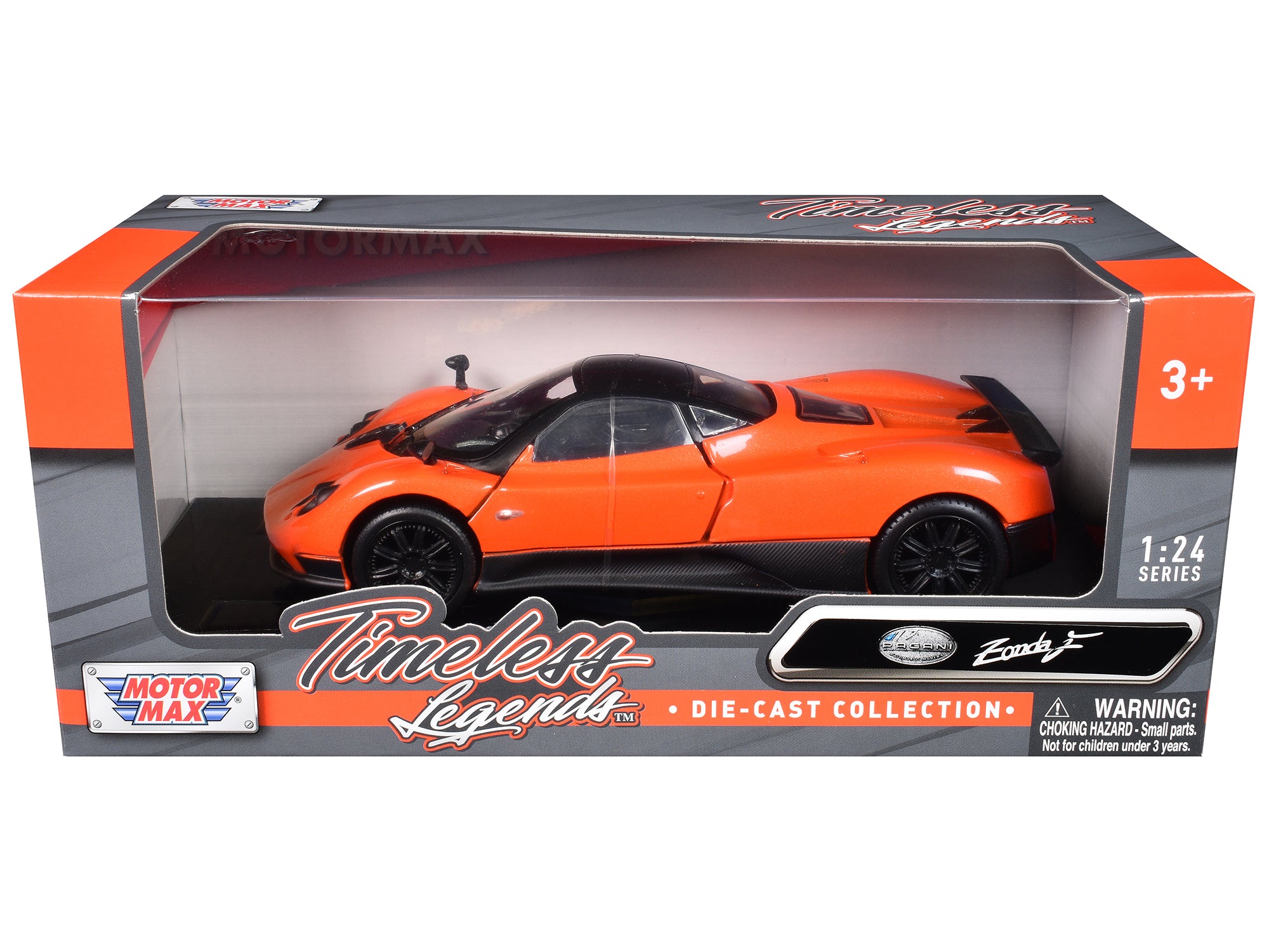 Pagani Zonda F Orange 1/24 Diecast Car Model by Motormax free shipping USA