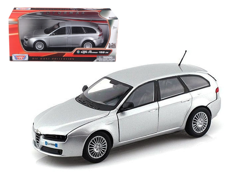 Alfa Romeo 159 SW Silver 1/24 Diecast Car Model by Motormax - Premium Alfa Romeo Models from Motormax - Just $59.39! Shop now at Rapidvehicles