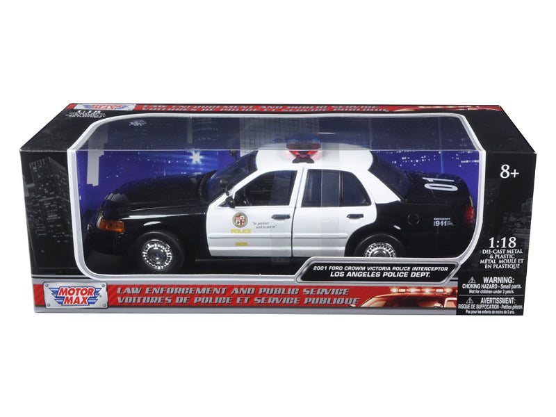 2001 Ford Crown Victoria Los Angeles Police Department LAPD Car 1/18 Diecast Car Model by Motormax free shipping USA
