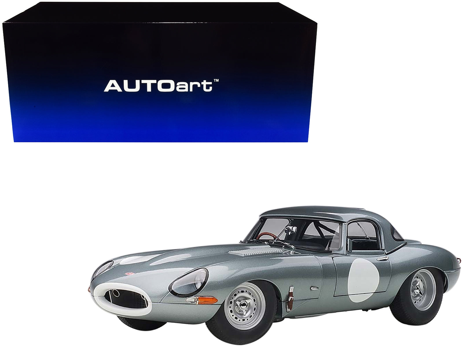 Jaguar Lightweight E Type Roadster RHD (Right Hand Drive) Dark Silver 1/18 Model Car by Autoart - Premium Jaguar Models from Autoart - Just $274.99! Shop now at Rapidvehicles