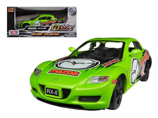 Mazda RX-8 #5 Green "GT Racing" Series 1/24 Diecast Model Car by Motormax free shipping USA