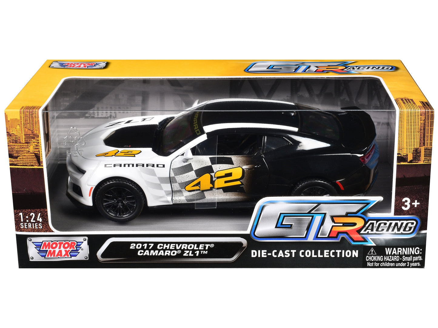 2017 Chevrolet Camaro ZL1 #42 Black and White "GT Racing" Series - Premium Camaro Models from Motormax - Just $59.39! Shop now at Rapidvehicles