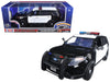 2015 Ford Police Interceptor Utility Black and White with Flashing Light Bar and Front and Rear Lights and 2 Sounds 1/18 Diecast Model Car by Motormax - Premium Police Models from Motormax - Just $91.99! Shop now at Rapidvehicles